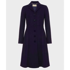 Hobbs London Navy Blue A-Line Women's Coat